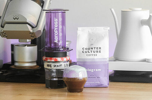 Ube Einspanner AeroPress Latte