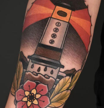 AeroPress lighthouse artwork